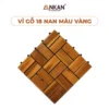 Vỉ Gỗ 18 Nan Vàng 30×30cm nền trắng, logo ANKAN