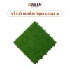 Vỉ Cỏ Nhân Tạo Xanh 30×30cm nền trắng, logo ANKAN