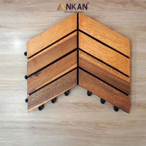 Vỉ Gỗ Xương Cá Vàng 30×30cm - ảnh thực tế 1
