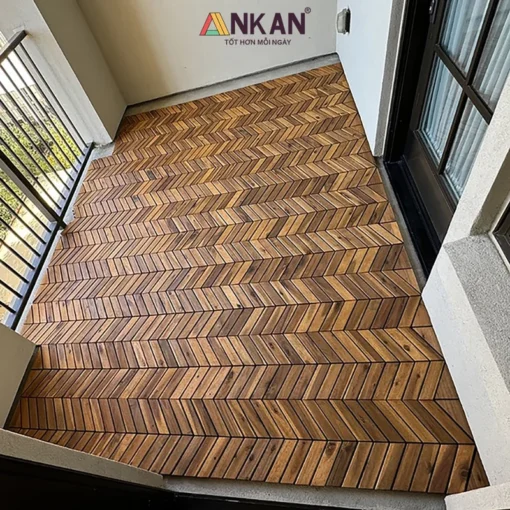 Vỉ Gỗ Xương Cá Vàng 30×30cm - ảnh thực tế 2