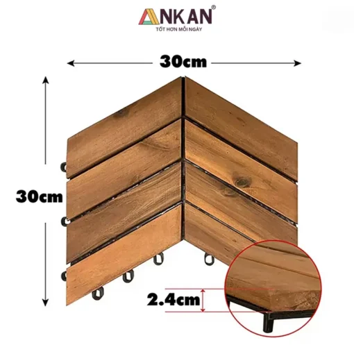 Vỉ Gỗ Xương Cá Vàng 30×30cm - ảnh thực tế 4