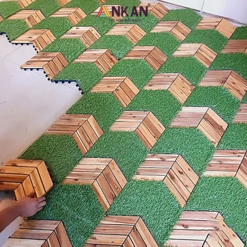 Vỉ Gỗ Xương Cá Vàng 30×30cm - ảnh thực tế 7