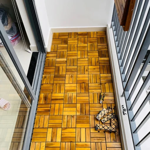 Vỉ Gỗ 12 Nan Vàng 30×30cm - ảnh thực tế 7