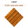 Vỉ Gỗ 4 Nan Vàng 30×30cm nền trắng, logo ANKAN