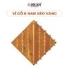 Vỉ Gỗ 8 Nan Xéo Vàng 30×30cm 23 Vỉ Gỗ 8 Nan Xéo Vàng 30×30cm nền trắng, logo ANKAN