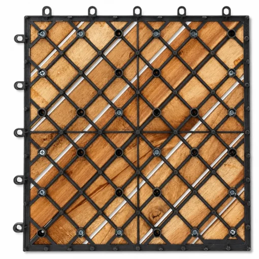 Vỉ Gỗ 8 Nan Xéo Vàng 30×30cm 12 Vỉ Gỗ 8 Nan Xéo Vàng 30×30cm - ảnh thực tế 3